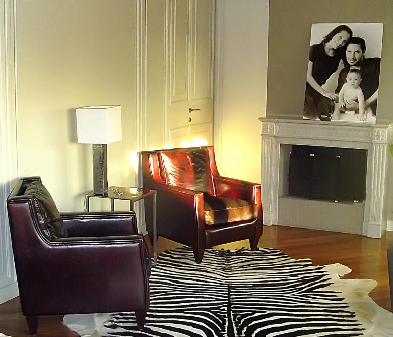 Relazione tra classico e moderno in un attico